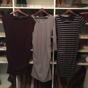 3 cotton maternity dresses